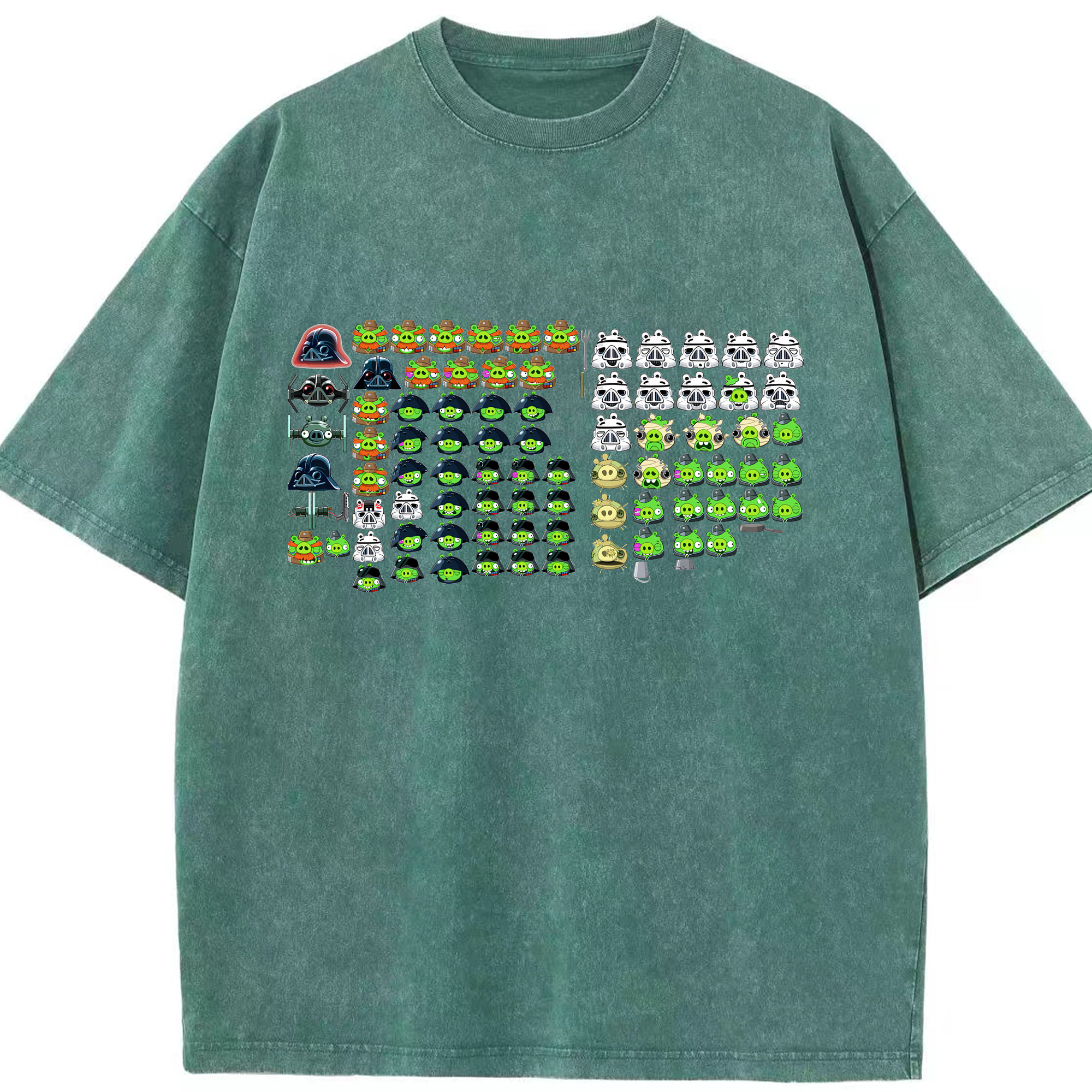 （画像用） Angry Birds アングリーバード 綿100% ヴィンテージ風 半袖Tシャツ（フロントプリント）